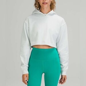 NWOT Lululemon All Yours Cropped Hoodie Ocean Air